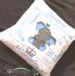 Preview: Geburtskissen Elefant Blau